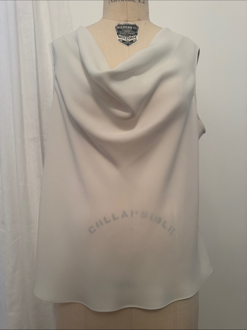 Gorgeous draped front, bias cut, Brooks Brothers shell. Size 16